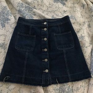 Button Up Jean Skirt